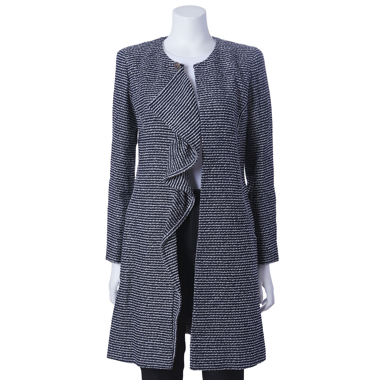 CHANEL(USED)샤넬 P62727 트위드 롱 자켓 #36