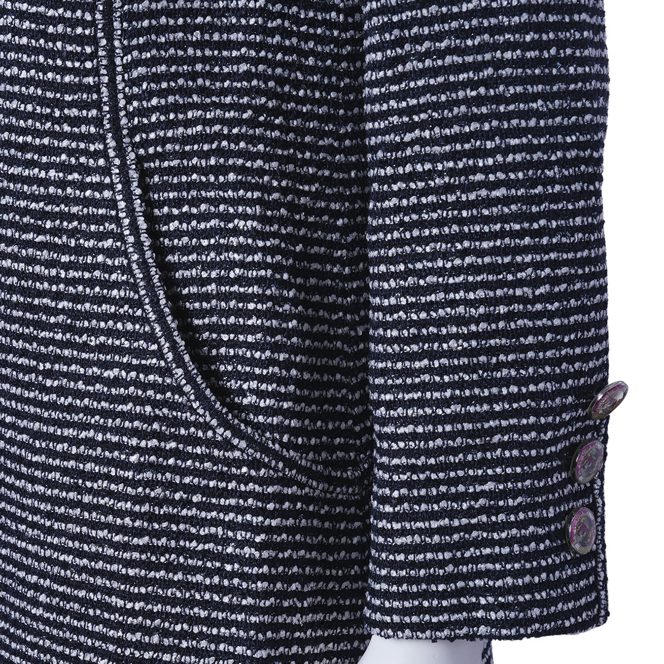 CHANEL(USED)샤넬 P62727 트위드 롱 자켓 #36