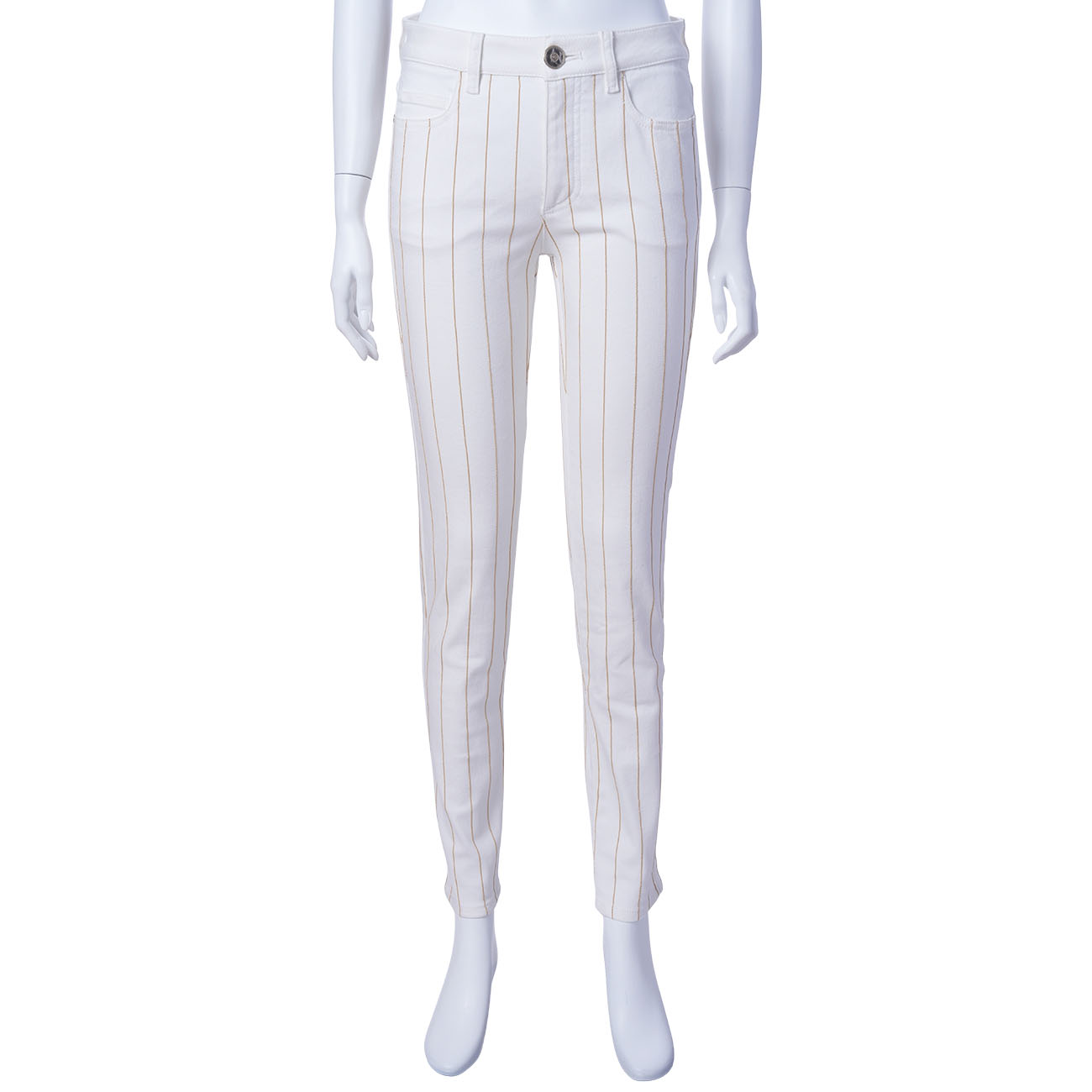 CHANEL(USED)샤넬 P63150 화이트 스키니 진 #36