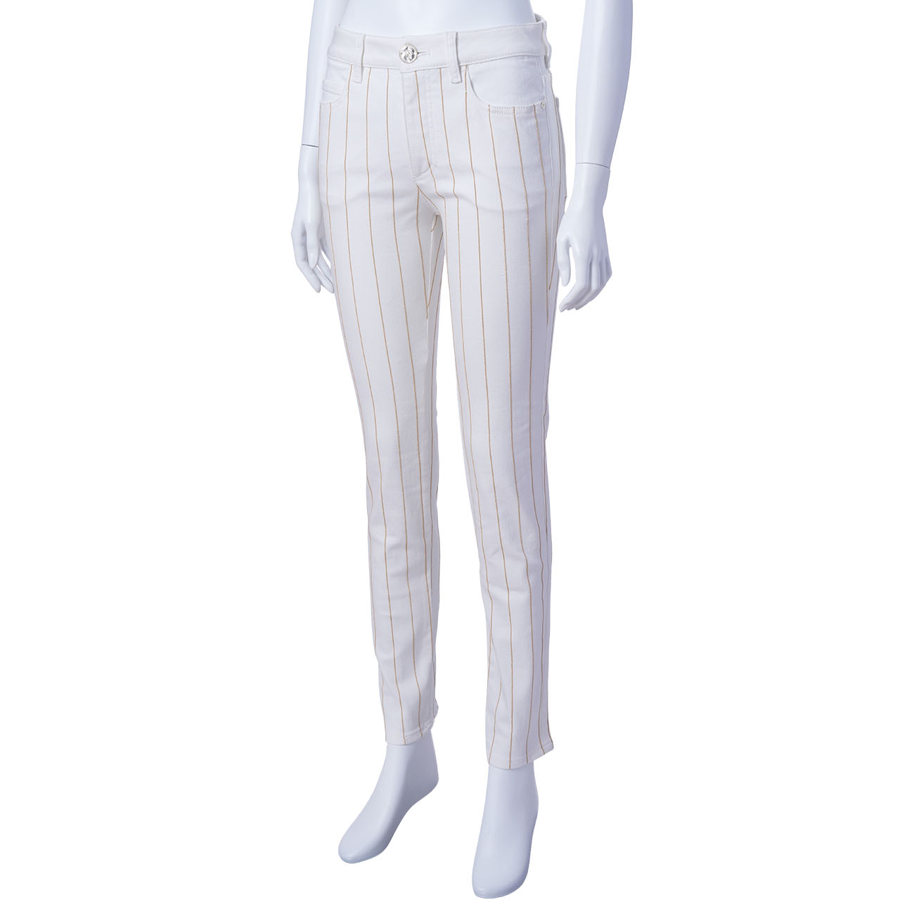 CHANEL(USED)샤넬 P63150 화이트 스키니 진 #36