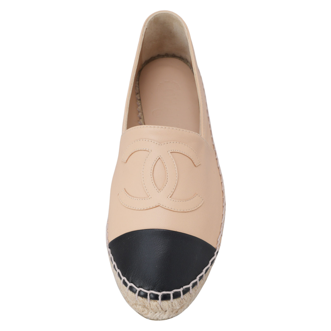 CHANEL(USED)샤넬 G29762 CC로고 에스파듀 베이지블랙#38
