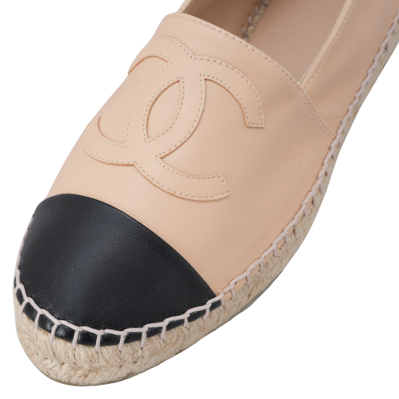 CHANEL(USED)샤넬 G29762 CC로고 에스파듀 베이지블랙#38