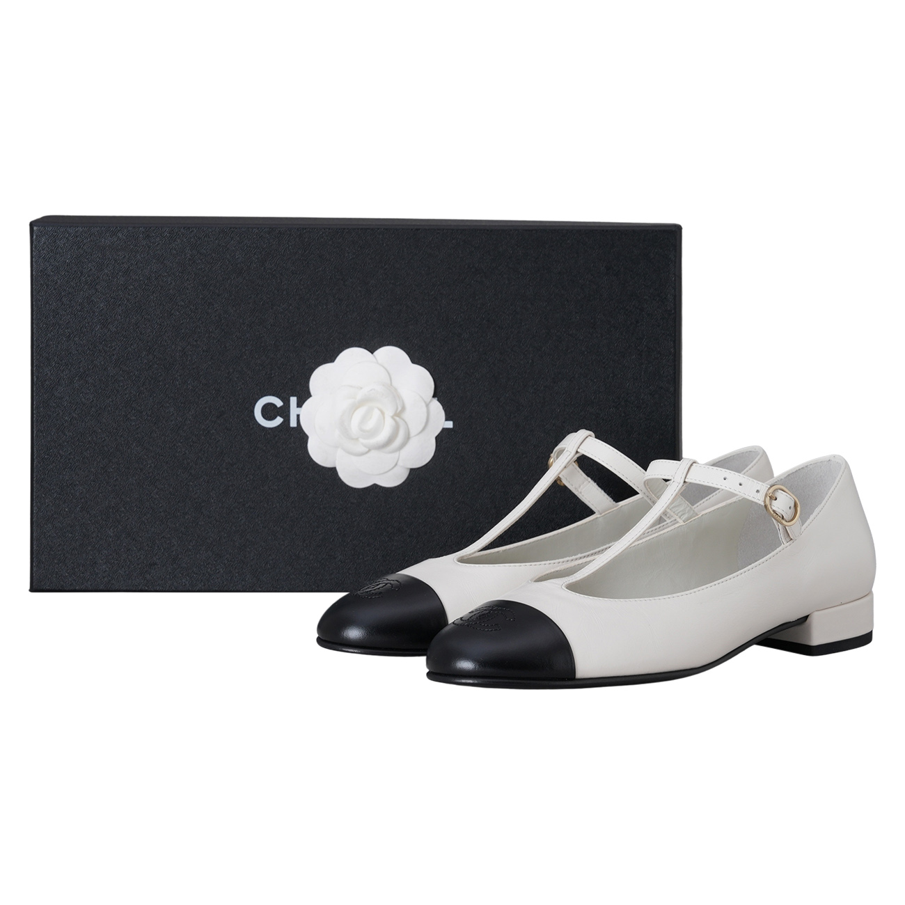 CHANEL(USED)샤넬 G39562 T스트랩 메리제인 플랫슈즈#37.5