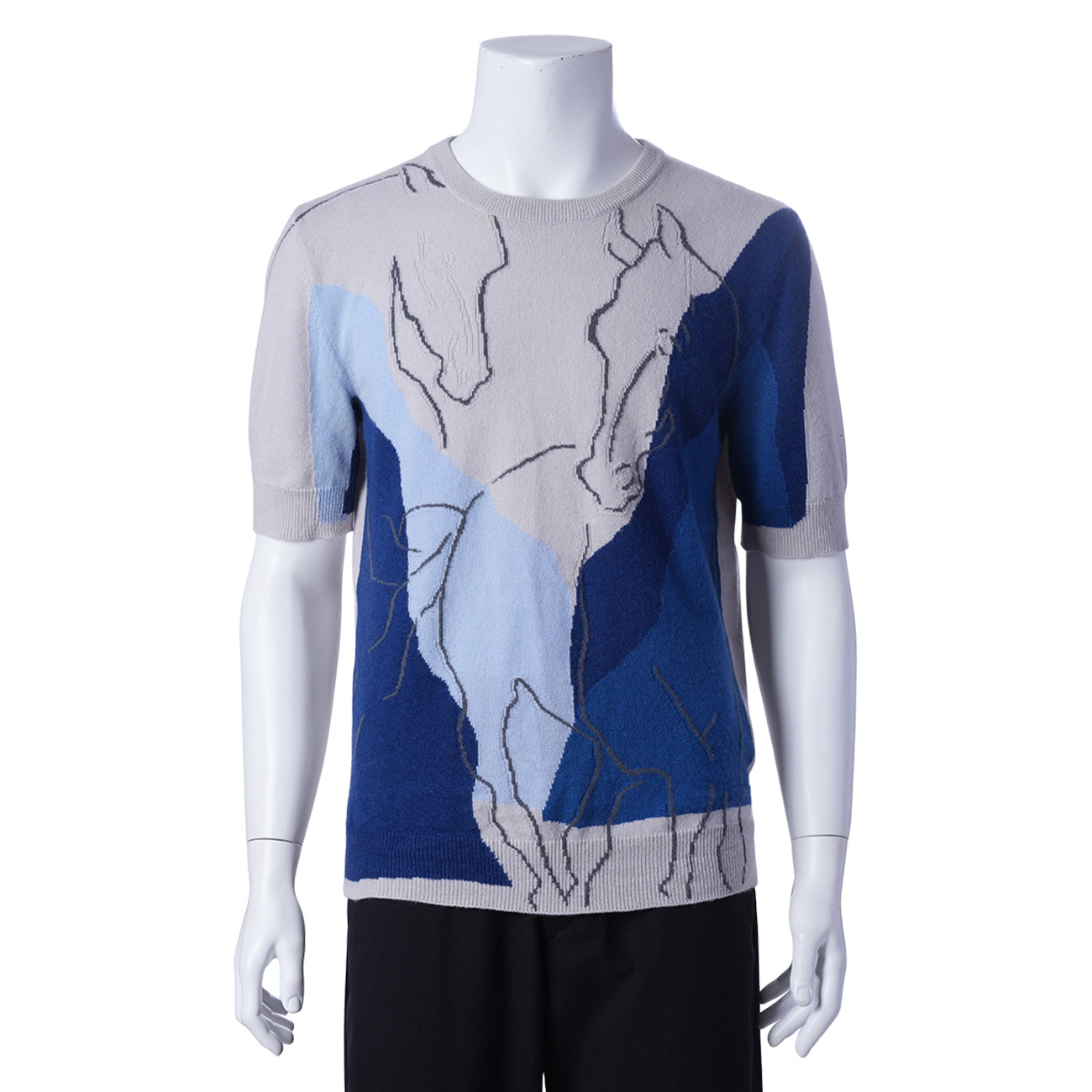 HERMES(USED)에르메스 캐시미어 반팔 니트 #S