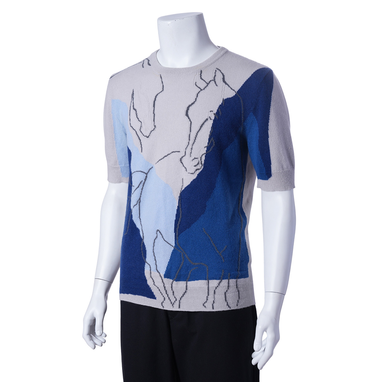 HERMES(USED)에르메스 캐시미어 반팔 니트 #S