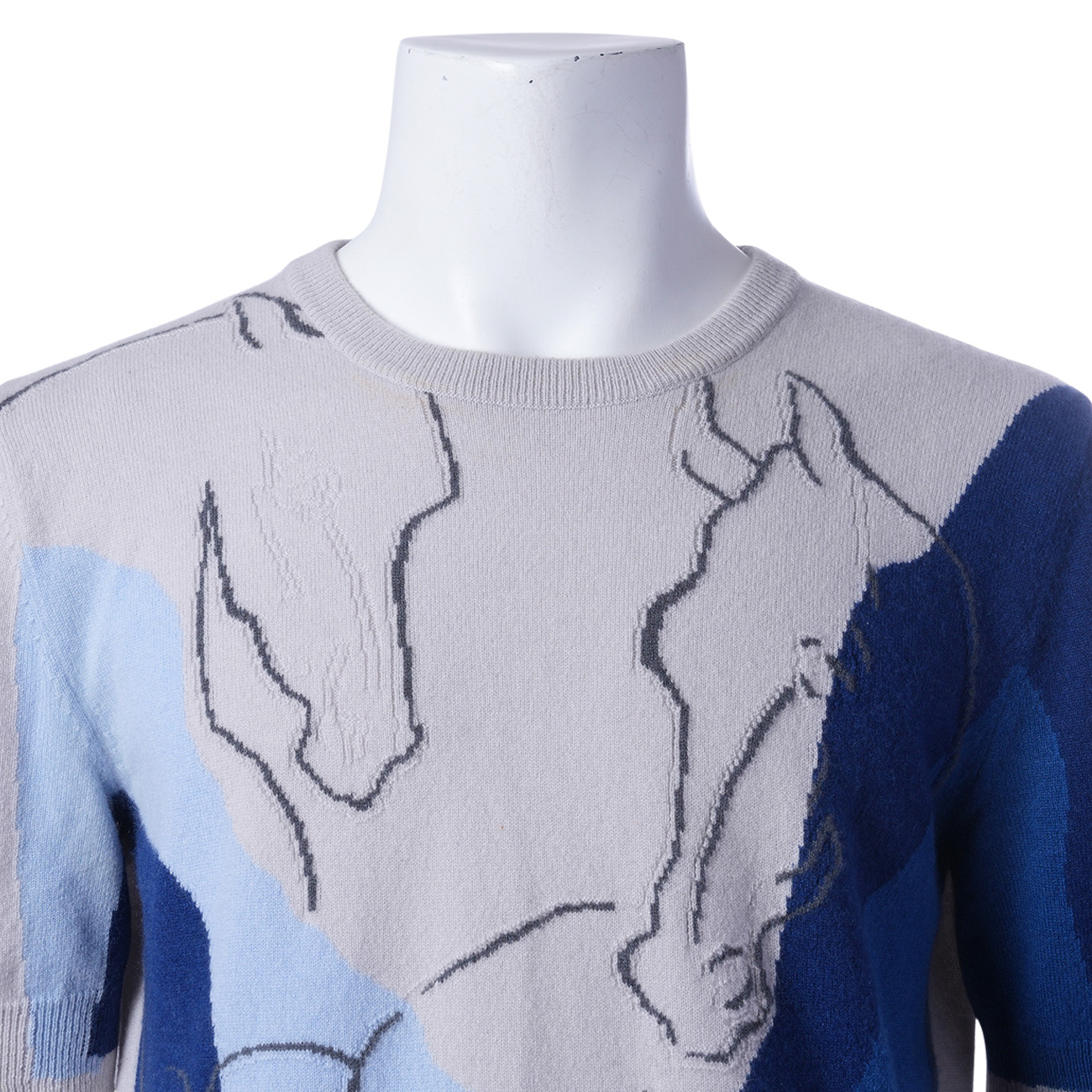 HERMES(USED)에르메스 캐시미어 반팔 니트 #S